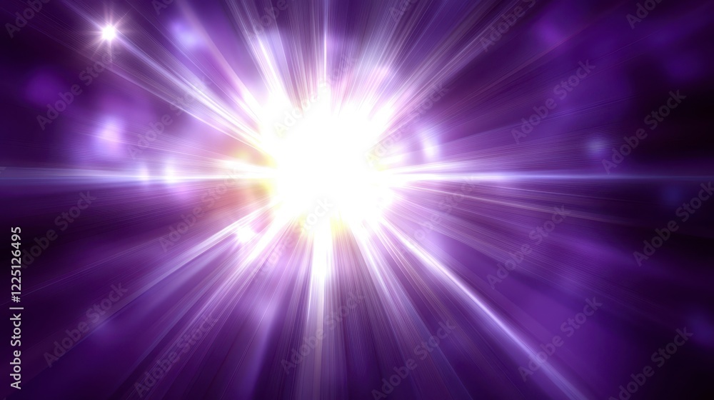 Poster vibrant purple and white light burst radiating outwards, creating a dynamic and energetic visual. th