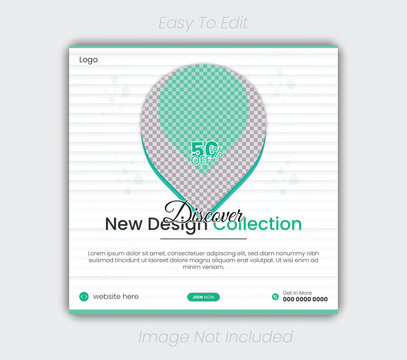 Corporate business poster and fashion social media post design template	