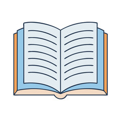 open book icon, open book vector illustration-simple illustration of open book, perfect for open book logos and icons