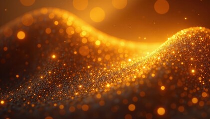 Obraz premium Golden shimmer, radiant glow, luxurious texture, sunburst, flash, festive