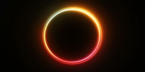 A vibrant, glowing circular design on a dark background, suitable for digital art, branding, and abstract themes.