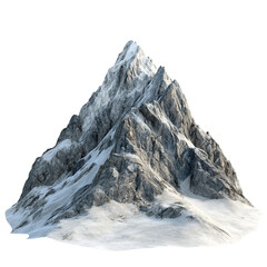 Mountain covered in snow and rocks