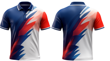 Sporty Polo Shirt Design Template on a transparent background