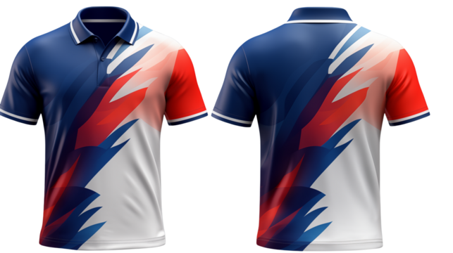Sporty Polo Shirt Design Template on a transparent background