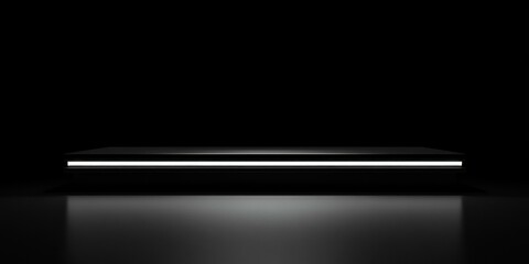 Minimalistic display platform with soft lighting, ideal for showcasing products in advertising, e-commerce, and promotional materials.