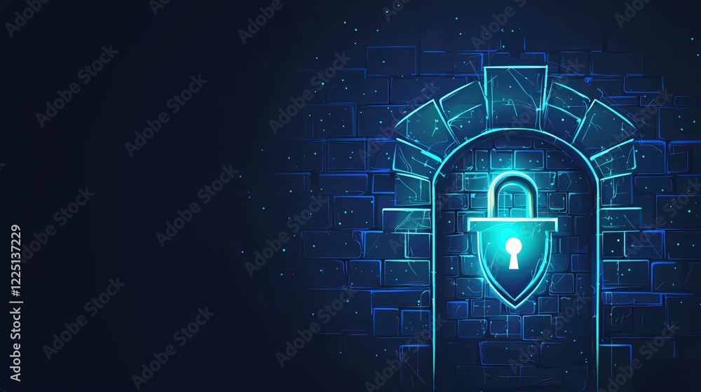 Poster secure digital gateway cyber security data protection firewall network