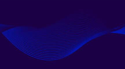 Vector abstract background with dynamic color waves. Dynamic sound wave flowing wave lines.
