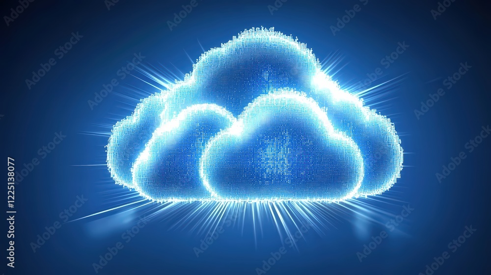 Poster Digital Cloud Computing Network Data Storage Technology Abstract