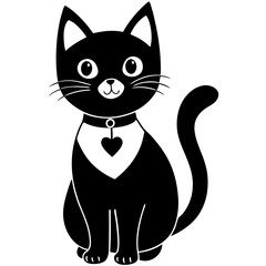 black cat cartoon