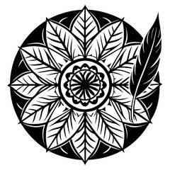 black and white flower