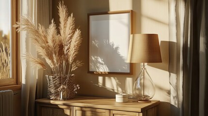 Cozy Interior Decor with Neutral Tones and Natural Elements