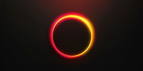 Abstract representation of a solar eclipse, perfect for educational materials, astronomy blogs, and promotional content related to celestial events.