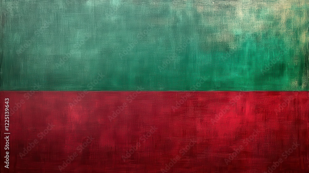 Poster Abstract textured background with teal and burgundy horizontal stripes. Grunge effect with speckled pattern. Suitable for design projects needing a