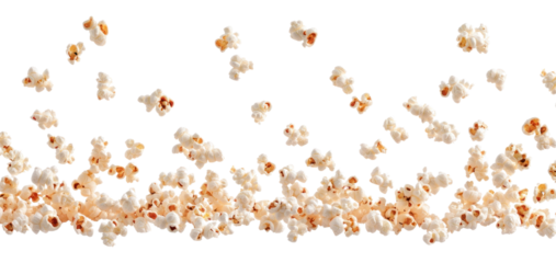 PNG Flying popcorns background white food.