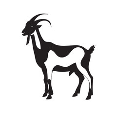 goat on white background