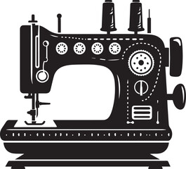 sewing machine silhouette vector