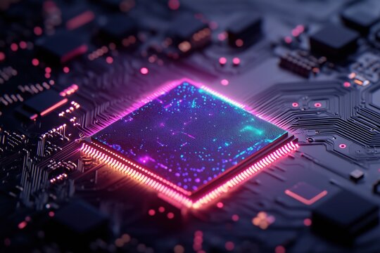 Hochtechnologische Mikroprozessoren auf Leiterplatten

