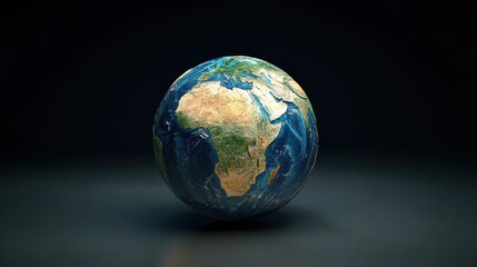 Fototapeta premium Digital globe, trade network highlighted, 3D illustration.