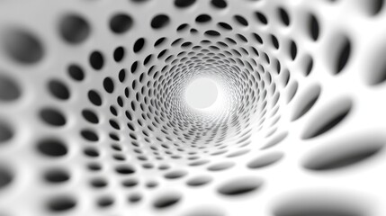 Abstract Perspective of a Circular Tunnel with Dotted Pattern Design