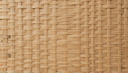 Obraz premium woven rattan texture in a warm, neutral palette