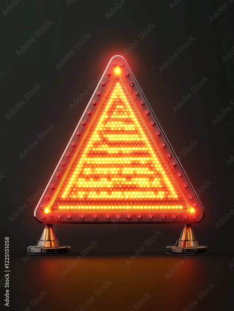Poster caution warning sign indicates digital technology system error danger website maintenance notice sym