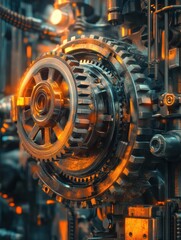 Industrial machinery gears agile project management technology