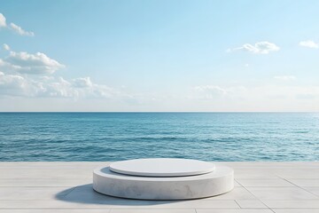 Obraz premium empty podium on black background