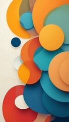 Abstract Colorful Overlapping Circles Design