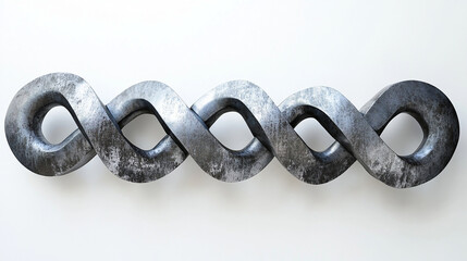 Interlocked chain links forming a strong connection
