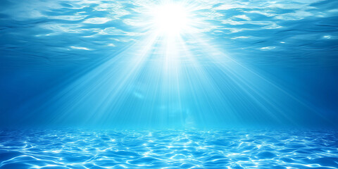 Underwater World  Illuminated by Sun Rays
