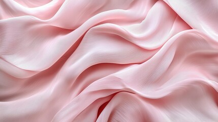 Obraz premium Soft and Elegant Pink Silk Fabric with Flowing Texture Detail