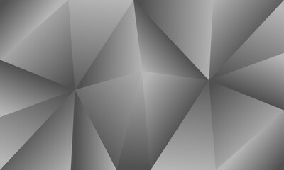 Obraz premium Gray Gradient Polygonal Triangle Background with Abstract Geometric Design
