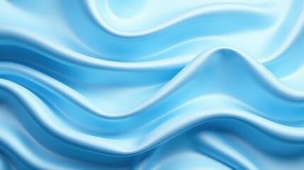 Fototapeta premium Fluid Light Blue Silk Drapery Elegant, Smooth, and Luxurious Fabric Texture with Gentle Waves and Soft Curves for Design Backgrounds