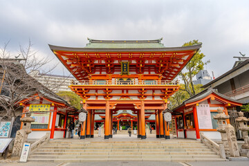 兵庫県　三宮　生田神社の風景