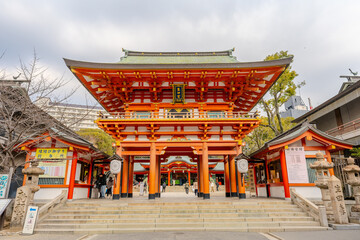 兵庫県　三宮　生田神社の風景