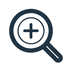 Fototapeta premium Magnifying Glass Zoom In Icon