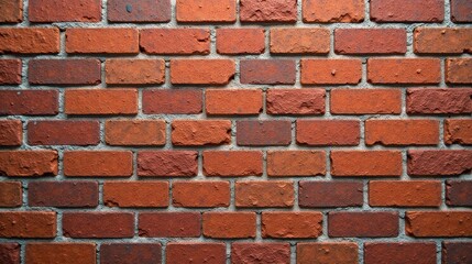 Fototapeta premium A Detailed Close-Up View of a Traditional Brick Wall Texture with Subtle Variations in Color and Tone