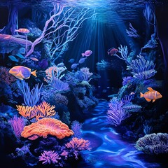 Dreamy underwater realm