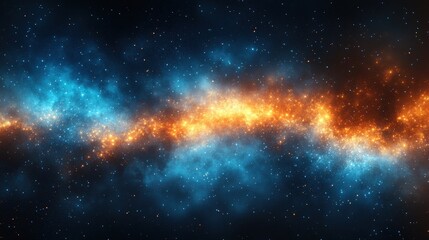 Fiery Nebula in a Dark Cosmic Sky