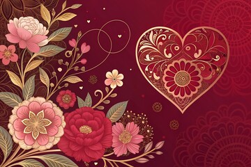 abstract background abstract pattern of hearts on valentine background