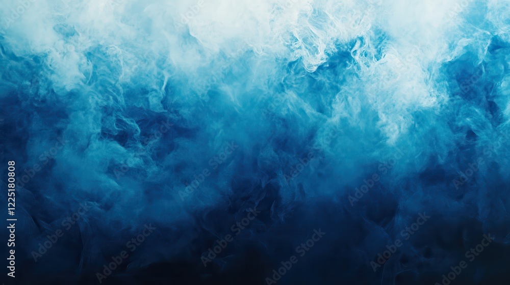 Poster creative abstract blue gradient blank wall. design and copy space concept. mock up. 3d rendering