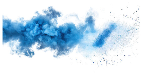 Obraz premium PNG Abstract blue smoke cloud explosion abstract colorful.