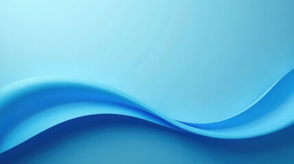 Obraz premium Serene Blue Waves Abstract Background of Smooth, Gentle Curves and Soft Pastel Shades Ideal for Presentation Design or Website Banner