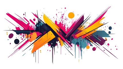 Naklejka premium Vibrant Abstract Paint Splash Explosion with Dynamic Color Burst and Fluid Textures