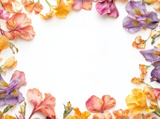  Iris flower on a white background 