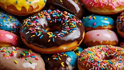 Delicious Sprinkled Donuts: A Colorful, Sweet Delight