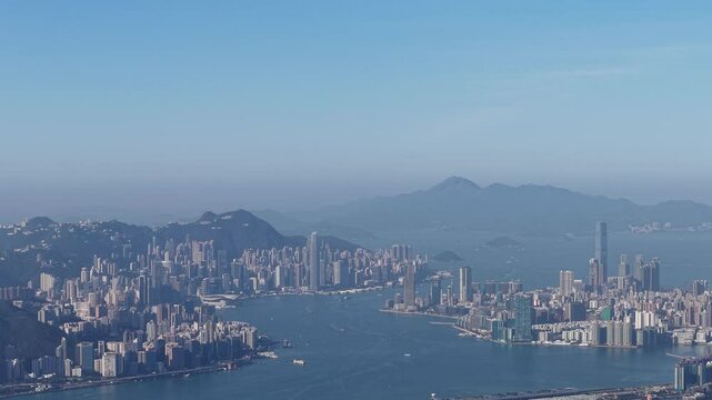 Victoria Harbour Iconic Skyline Scenic Waterfront View Hong Kong Nov 30 2024