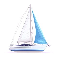 boat on white background