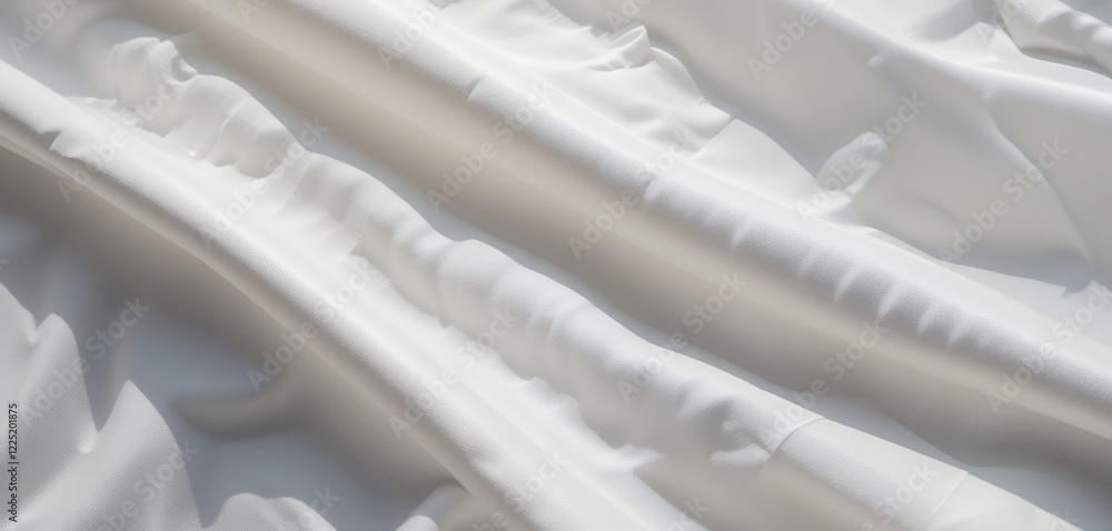 Poster elegant white fabric with soft folds and subtle shadows creates a smooth texture