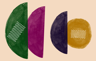 Top view a vibrant colorful painter geometric pattern isolated pink texture background for artistic graphic design, wallpaper, illustration, light, card, blank screens